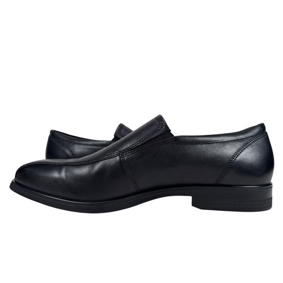 ECCO‎ Queenstown Slip On Loafer Mens 13 13.5 EU 47 Black Leather Bike Toe